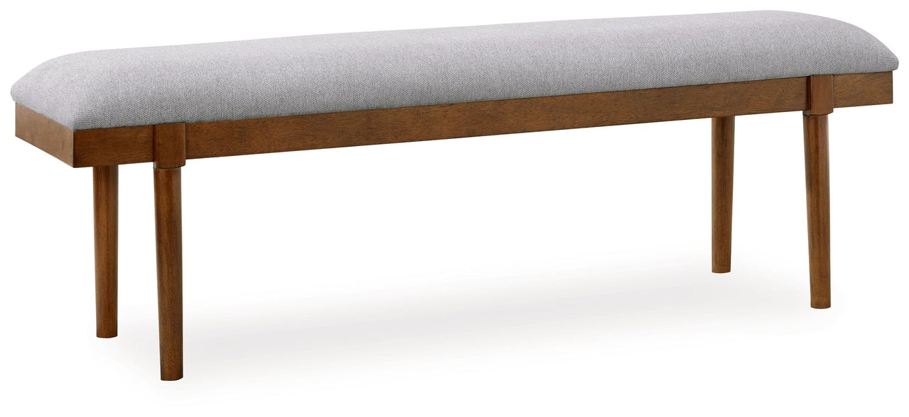 Lyncott - Gray / Brown - Large Upholstered Dining Room Bench - Tony's Home Furnishings