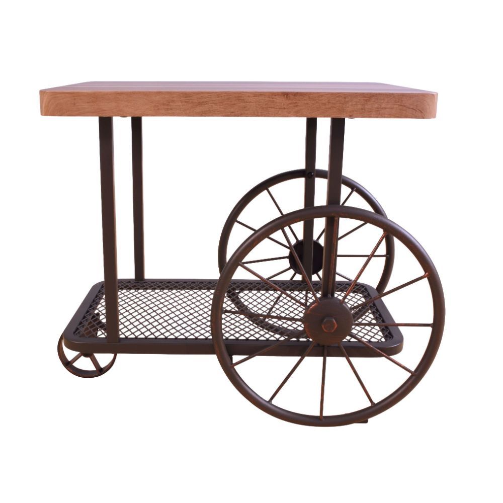 Francie - End Table - Oak & Antique Gray ACME 