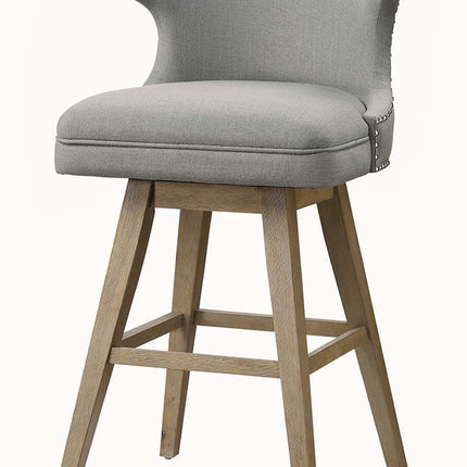 Everett - Bar Chair (Set of 2) - Fabric & Oak ACME 