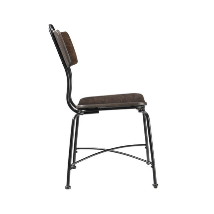 Garron - Side Chair (Set of 2) - Walnut & Black ACME 