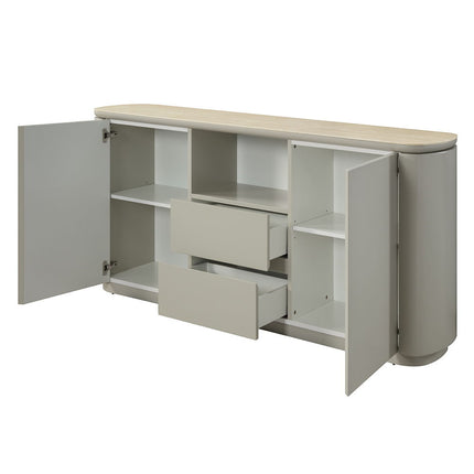 Ingram - Server - Ceramic Top & Light Gray Finish ACME 