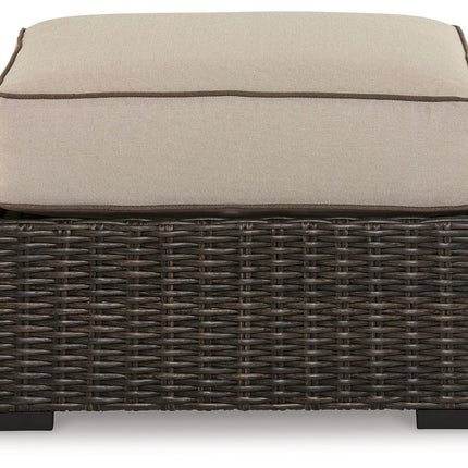 Coastline Bay - Brown - Ottoman With Cushion Signature Design by Ashley® 