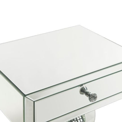 Ornat - Accent Table - Mirrored & Faux Diamonds - 22" ACME 