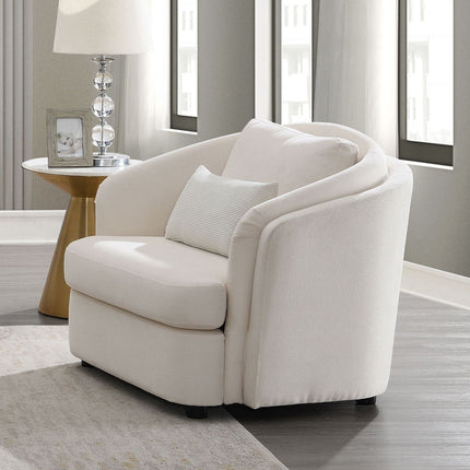 Mariko - Chair With Pillow - Beige Linen ACME 