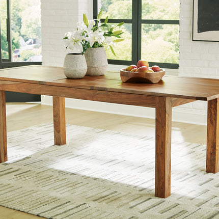 Dressonni - Brown - Rectangular Dining Room Butterfly Extension Table Signature Design by Ashley® 