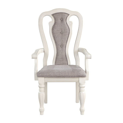 Florian - Arm Chair (Set of 2) - Gray & Antique White ACME 