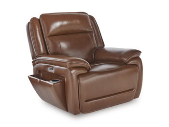 Healy Pier - Chocolate - Power Recliner / Adj Headrest Signature Design by Ashley® 