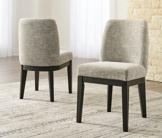 Burkhaus - Beige / Dark Brown - Dining Uph Side Chair (Set of 2) Signature Design by Ashley® Yakima WA