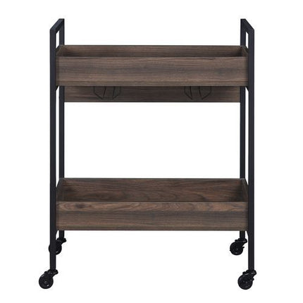 Jerrick - Kitchen Island - Walnut & Black Finish ACME 