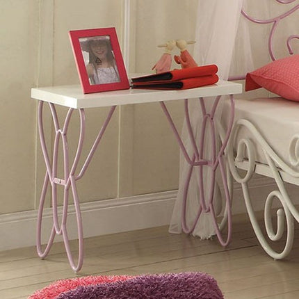 Priya II - Nightstand - White & Light Purple ACME 