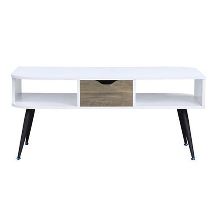 Halima - Accent Table - White & Black Finish ACME 