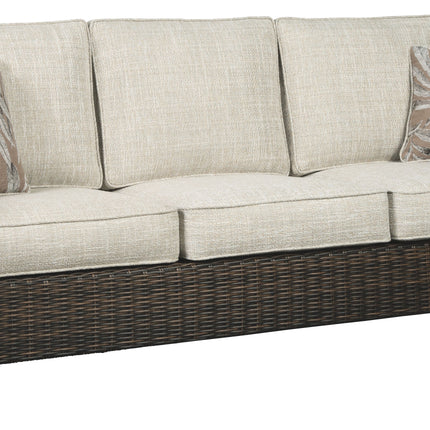 Paradise - Medium Brown - Sofa With Cushion Ashley Furniture 