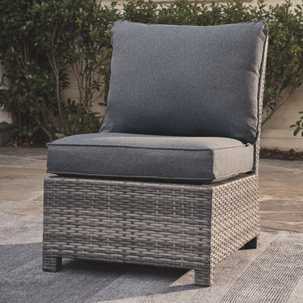 Salem - Gray - Armless Chair W/Cushion Ashley Furniture 