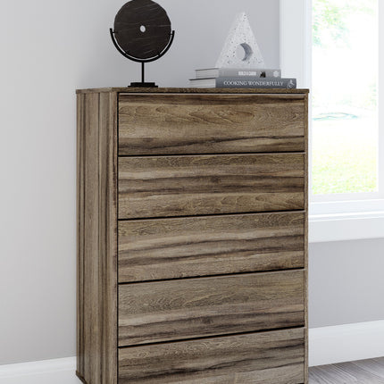 Shallifer - Brown - Five Drawer Chest Signature Design by Ashley® 