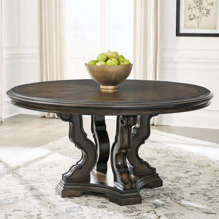 Maylee - Dark Brown - Dining Table Signature Design by Ashley® 