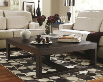 Watson - Dark Brown - Rectangular Cocktail Table Ashley Furniture 