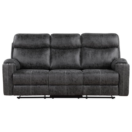 Hirah - Motion Sofa - Dark Gray Polish Microfiber ACME 