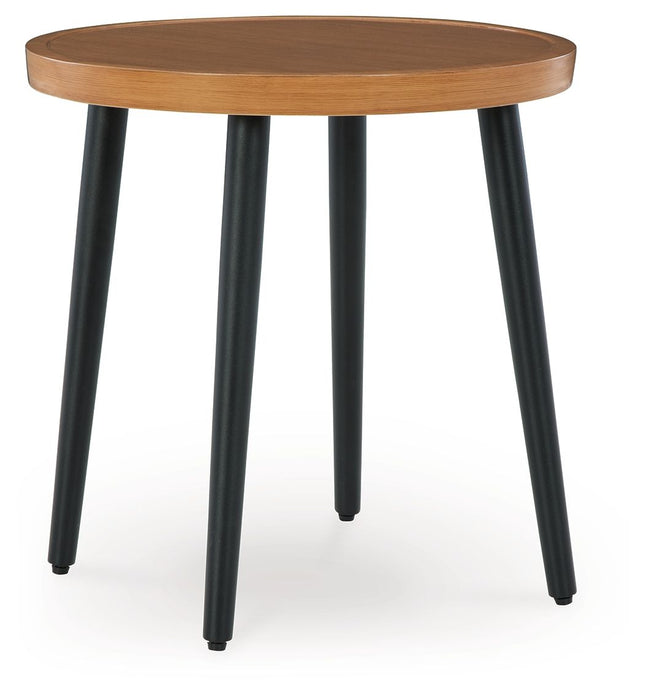 Horizon Hall - Two-tone Brown - Round End Table Signature Design by Ashley® 