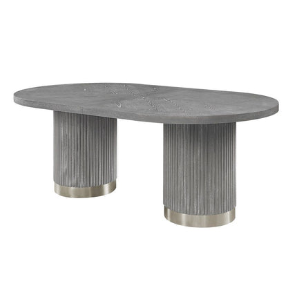 Adalynn - Dining Table With 2 Leaves - Weathered Gray Oak - Tony's Home Furnishings