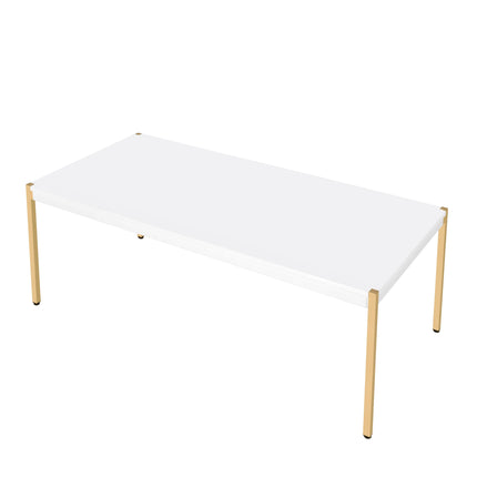 Otrac - Coffee Table - White & Gold Finish ACME 