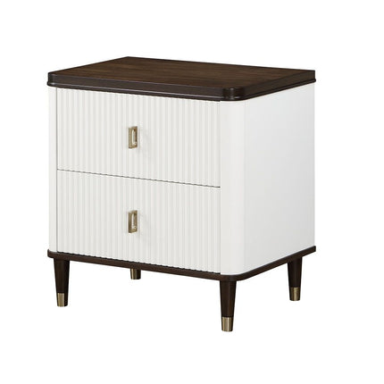 Carena - Nightstand With USB - White & Brown ACME 