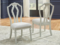 Montelaine - Antique White - Dining Upholstered Side Chair (Set of 2) Benchcraft® 
