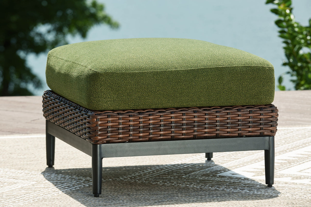 Horizon Hall - Brown / Green - Ottoman With Cushion Signature Design by Ashley® 
