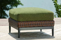 Horizon Hall - Brown / Green - Ottoman With Cushion Signature Design by Ashley® 