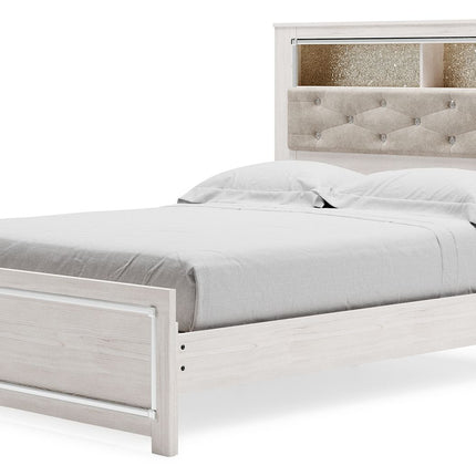 Altyra - White - Queen Panel Bookcase Bed With Roll Slats Signature Design by Ashley® 