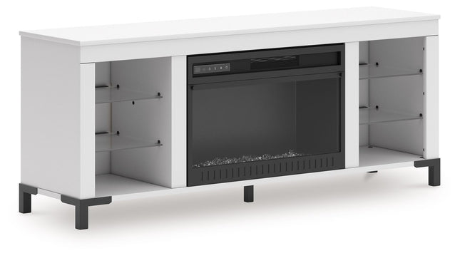 Brollevi - White - TV Stand With Fireplace Signature Design by Ashley® 