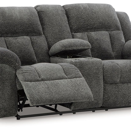 Frohn - Dbl Reclining Loveseat With Console Signature Design by Ashley® 