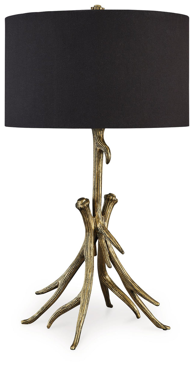 Josney - Antique Gold Finish - Metal Table Lamp - Tony's Home Furnishings