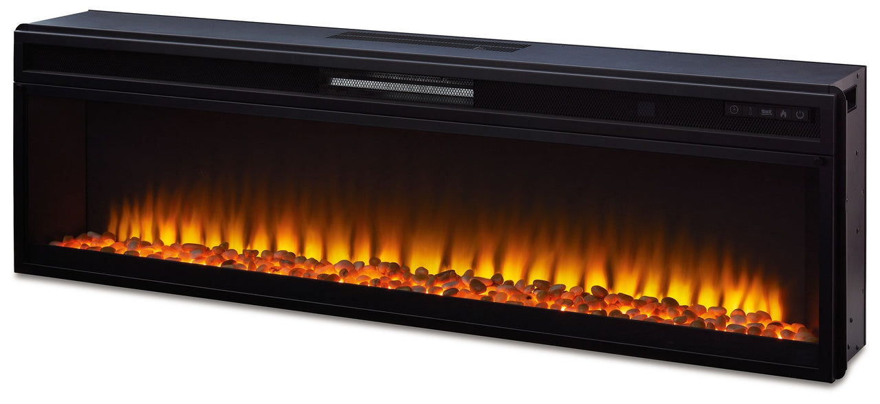 Entertainment - Black - Wide Fireplace Insert - Tony's Home Furnishings