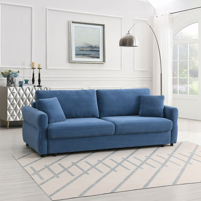 Haran - Sofa With Sleeper - Blue - Tony's Home Furnishings