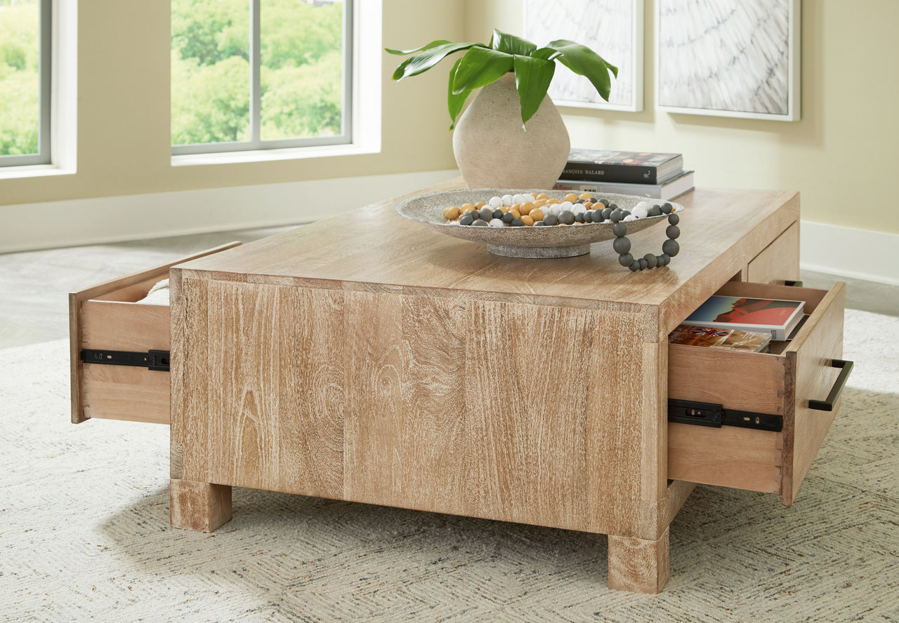 Belenburg - Brown - Cocktail Table With Storage - Tony's Home Furnishings