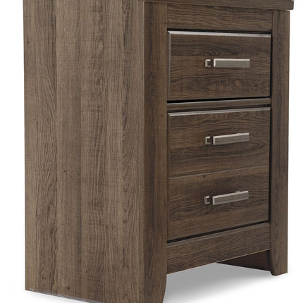 Juararo - Dark Brown - Two Drawer Night Stand Ashley Furniture 