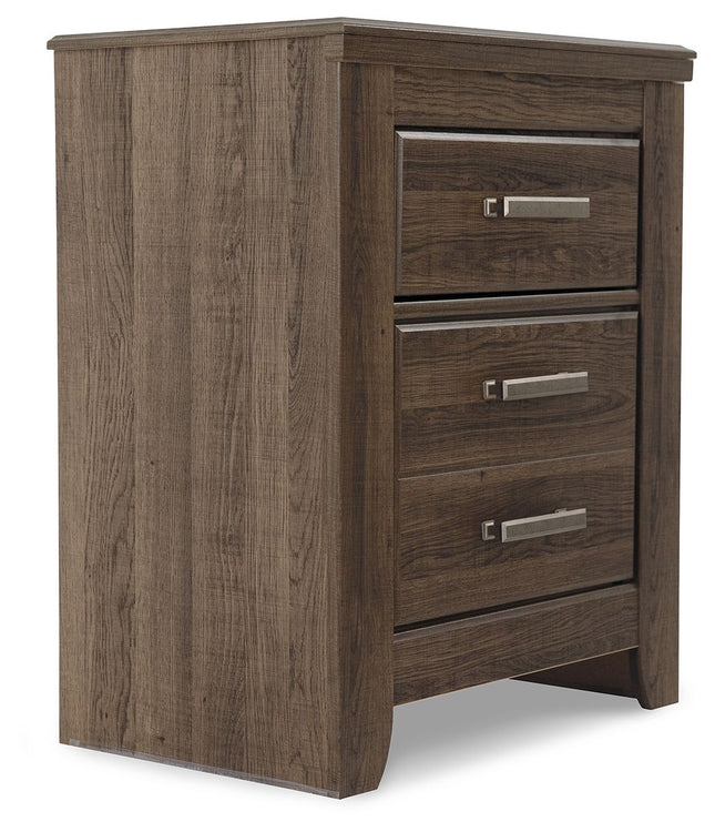 Juararo - Dark Brown - Two Drawer Night Stand Ashley Furniture 