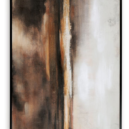 Drewland - Black / Brown / Orange - Wall Art Signature Design by Ashley® 