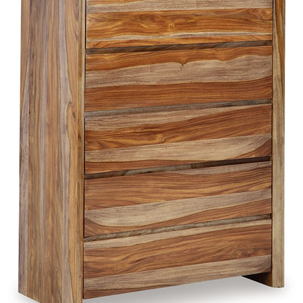 Dressonni - Brown - Five Drawer Chest - Tony's Home Furnishings