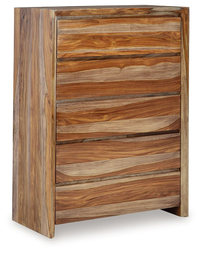 Dressonni - Brown - Five Drawer Chest - Tony's Home Furnishings