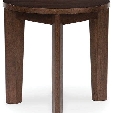 Korestone 2 - Dark Brown - Round End Table Signature Design by Ashley® 