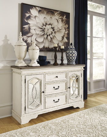 Realyn - Chipped White - Dining Room Server Ashley Furniture 