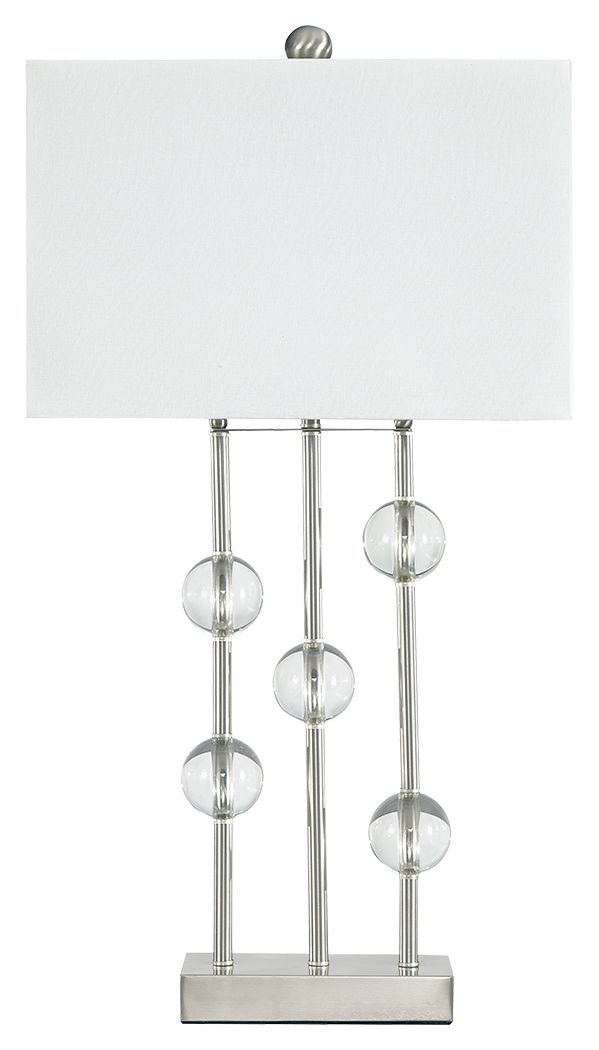 Jaala - Pearl Silver Finish - Metal Lamp Ashley Furniture 