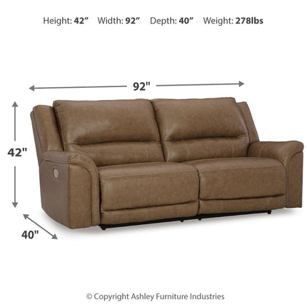 Trasimeno - Caramel - 2 Seat Pwr Rec Sofa Adj Headrest Signature Design by Ashley® 