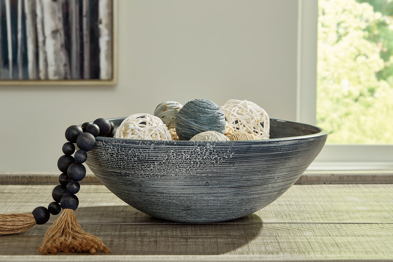 Meadie - Distressed Blue - Bowl - Tony's Home Furnishings