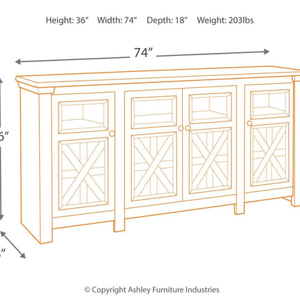 Bolanburg - TV Stand Ashley Furniture 