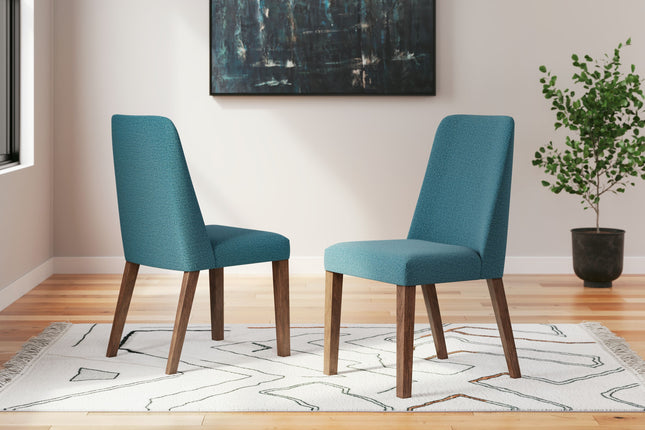 Lyncott - Blue / Brown - Dining Uph Side Chair (Set of 2) Signature Design by Ashley® 