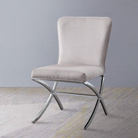 Daire - Side Chair (Set of 2) - Velvet & Chrome - Tony's Home Furnishings