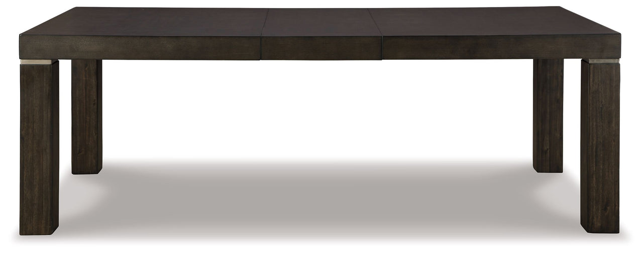 Hyndell - Dark Brown - Rectangular Dining Room Extension Table - Tony's Home Furnishings