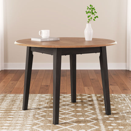 Gesthaven - Round Dining Room Drop Leaf Table Signature Design by Ashley® 